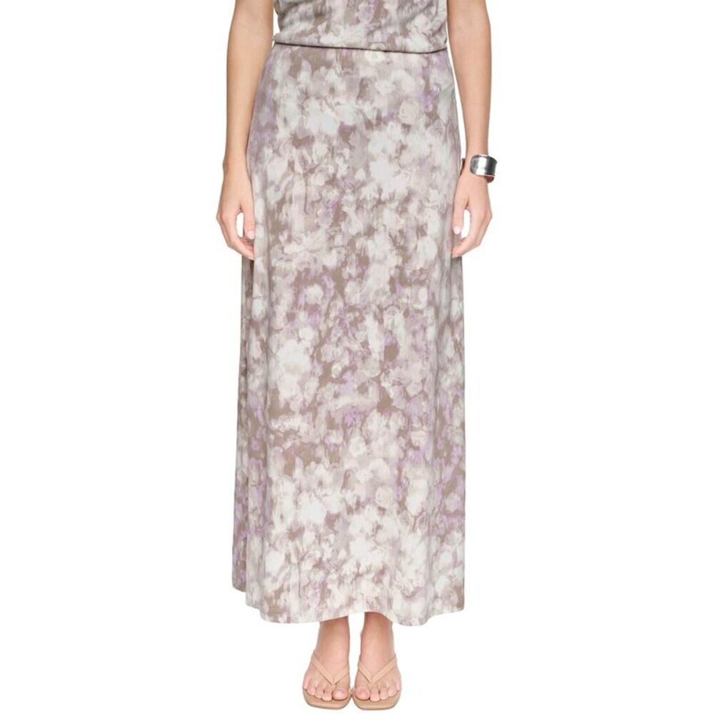 Halston Womens  Printed Midi Skirt